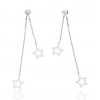 Pendants étoilés en or blanc 18 carats pour femme