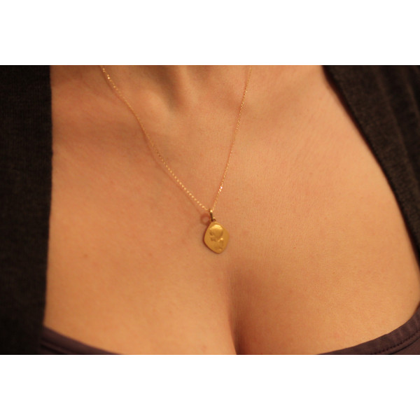 médaille ange en losange en or 18 carats