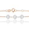 Bracelet "Filles en or" or rose 18 carats et diamants 0,15 carat serti illusion