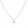 Collier "Filles en or" or blanc 18 carats et diamant 0,07 carat