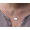médaille ange en or blanc 18 carats ovale