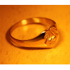 Chevalière en or 18 carats cœur personnalisable pour femme
