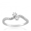 Bague or blanc 18 carats et diamant 0,20 carat