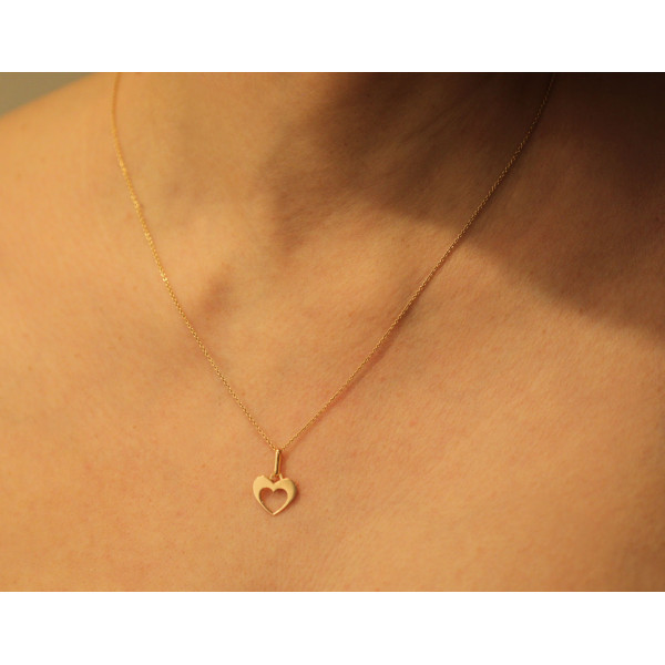 Pendentif or jaune 18 carats "cœur ajouré"