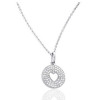 Chaine or blanc 18 carats et pendentif diamant 0,25 carat