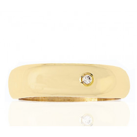 Chevalière or 750/1000 et diamant pour hommes.
