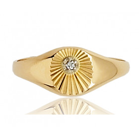 Chevaliere en or 18 carats et diamant pour femmes