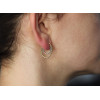 Boucles d'oreilles deux or 750/1000 carats créoles ovales