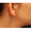 boucles d'oreilles enfant trois ors 18 carats créoles 14 mm