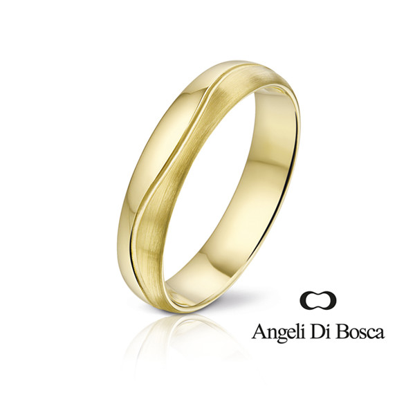 Bague alliance Angeli Di Bosca en or 18 carats - 4,5 mm