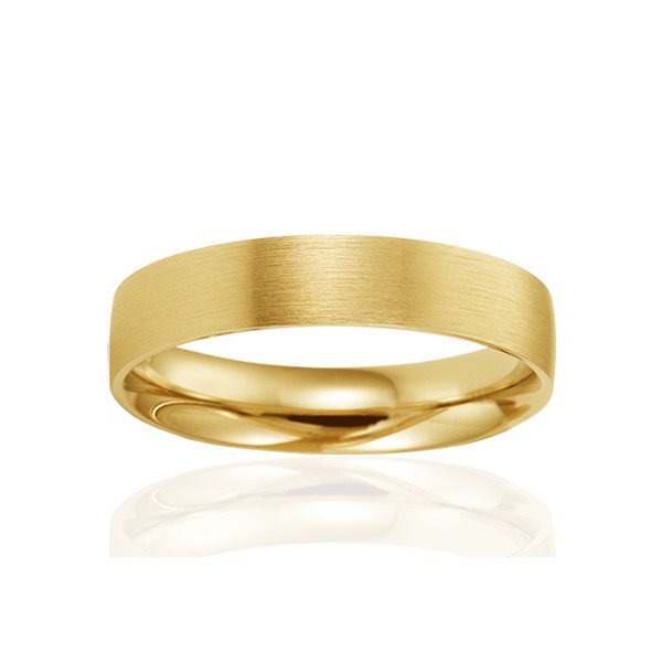 Alliance de mariage Breuning en or jaune 18 carats pour homme