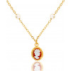 Collier or jaune 18 carats "Belle Epoque", perles et camée