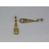 Boucles d'oreilles pendants or jaune 18 carats "Belle Epoque" filigrane