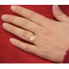 Chevaliere en or 750/1000 cœur personnalisable pour femme