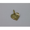 médaille ange  sur cœur en or 18 carats