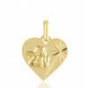 médaille ange sur cœur en or 18 carats