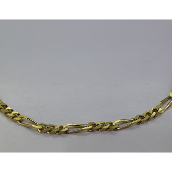 Chaine or jaune 18 carats maille cheval alternée