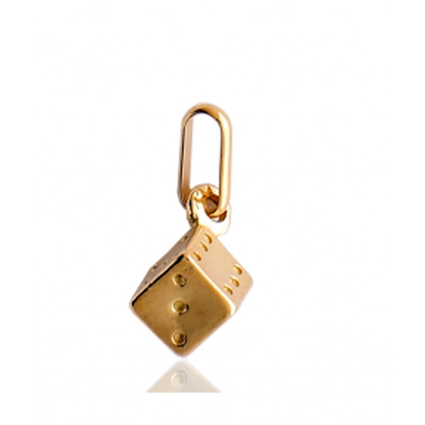Pendentif or 18 carats "dé à jouer"