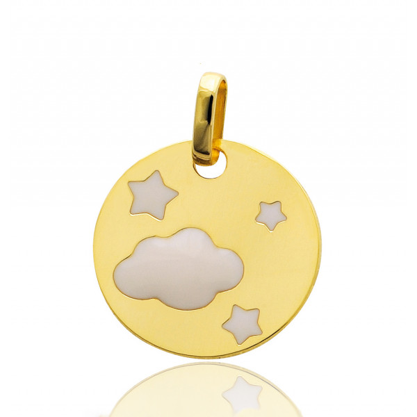 Pendentif en or jaune 18 carats "nuage étoilé"
