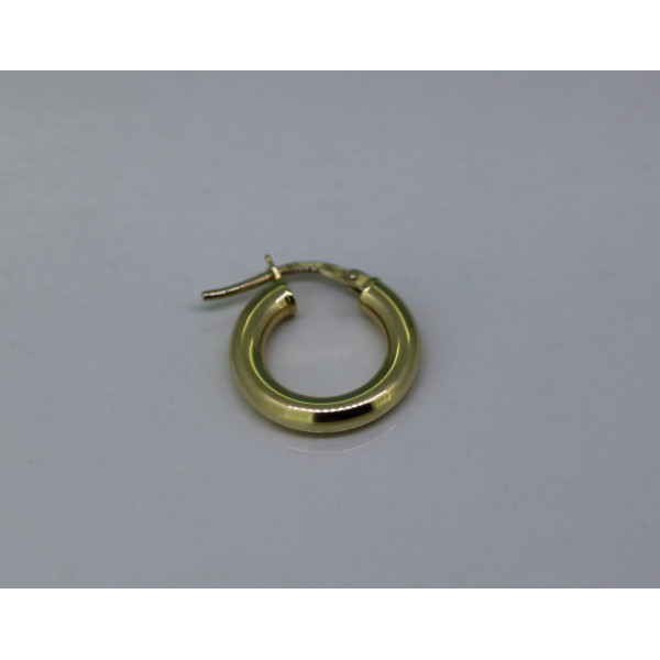 Boucle d'oreilles créole en or jaune 18 carats 16 mm pour homme