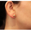 Boucles d'oreilles boules 8 mm 
 en or jaune 18 carats pour femme