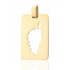 Pendentif en or 18 carats sur plaque découpée "Corse"