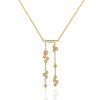 Collier Garden Party or jaune 18 carats et diamants 0,14 carat