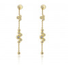 Boucles d'oreilles Garden Party en or jaune 18 carats et diamants