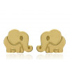Boucles d'oreilles or jaune 18 carats enfant bébé éléphant