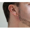 Boucle d'oreilles créole en or jaune 18 carats 12 mm pour homme