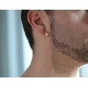 Boucle d'oreilles créole en or jaune 18 carats 12 mm pour homme