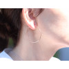 boucles d'oreilles créoles pour femmes en or rose 18 carats