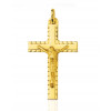 Pendentif croix et Christ or 18 carats 32 X 18 mm