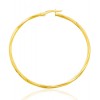 boucles d'oreilles femme or jaune 18 carats créoles torsadées 40 mm