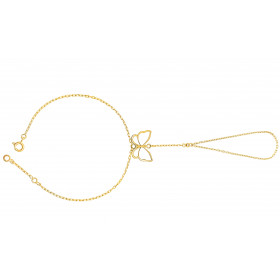 Chaine de main or jaune 18 carats et diamant "papillon"