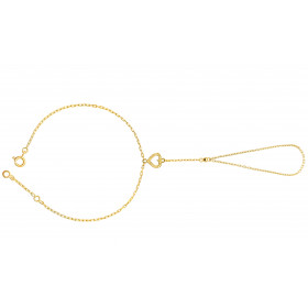 Chaine de main or jaune 18 carats "cœur"