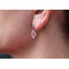 Boucles d'oreilles diamant 0,25 carat et or blanc 18 carats