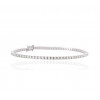 Bracelet ajustable or blanc 18 carats et diamant 0,67 carat - 18 cm
