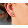 Puces d'oreilles or 18 carats octogone et diamant 0,24 carat