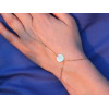 Chaine de main or jaune 18 carats et diamant 0,06 carat "arbre de vie"