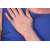 Chaine de main or blanc 18 carats  "trèfle" pour femmes