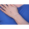 Chaine de main or blanc 18 carats "cœur"