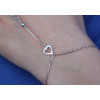 Chaine de main or blanc 18 carats "cœur"