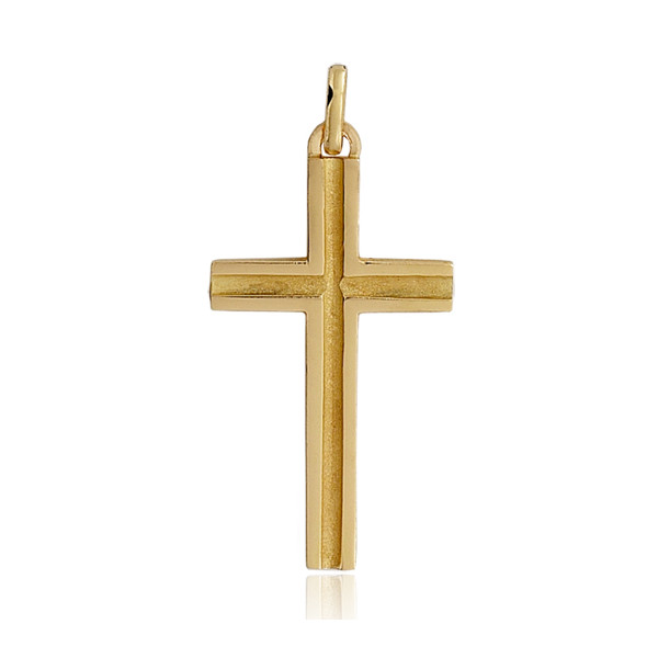 Pendentif croix en or 18 carats de dimensions 30 x 17 mm