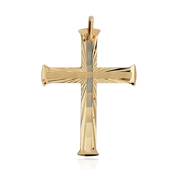 Pendentif croix en or 18 carats de dimensions 35 x 25 mm