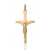 Pendentif croix et Christ or 18 carats 25 X 15 mm