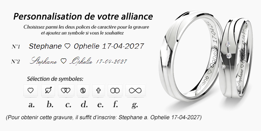 Gravure alliances e-joaillerie